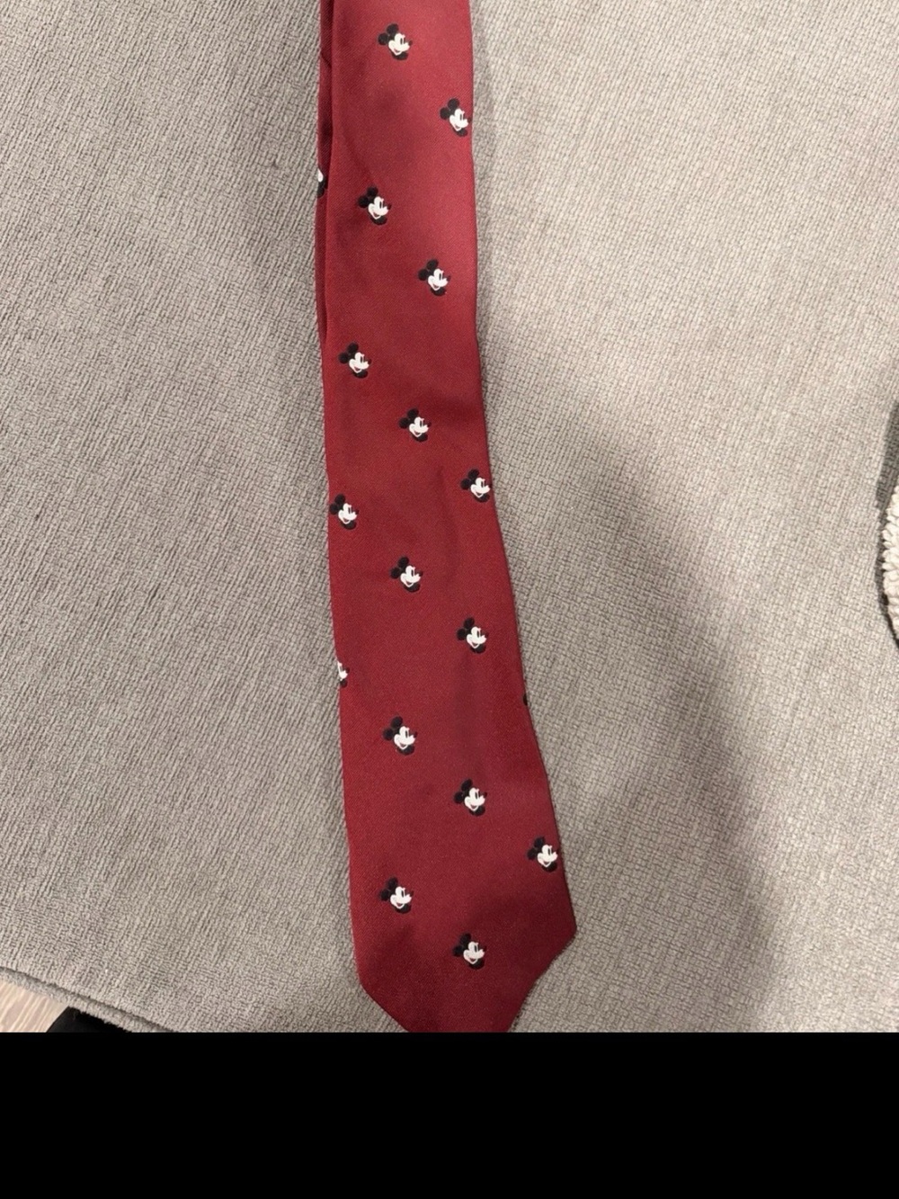Disney Maroon Tie with Mickey Mouse Heads